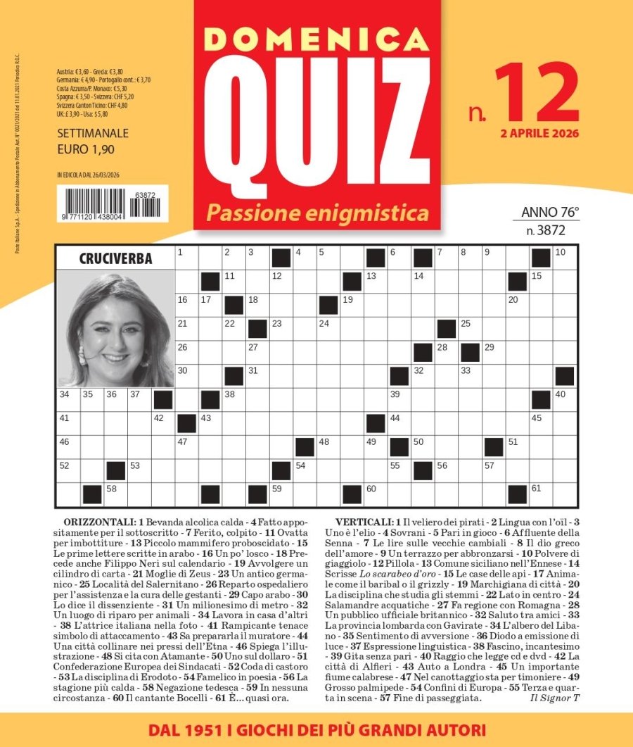Copertina Domenica Quiz n.3872