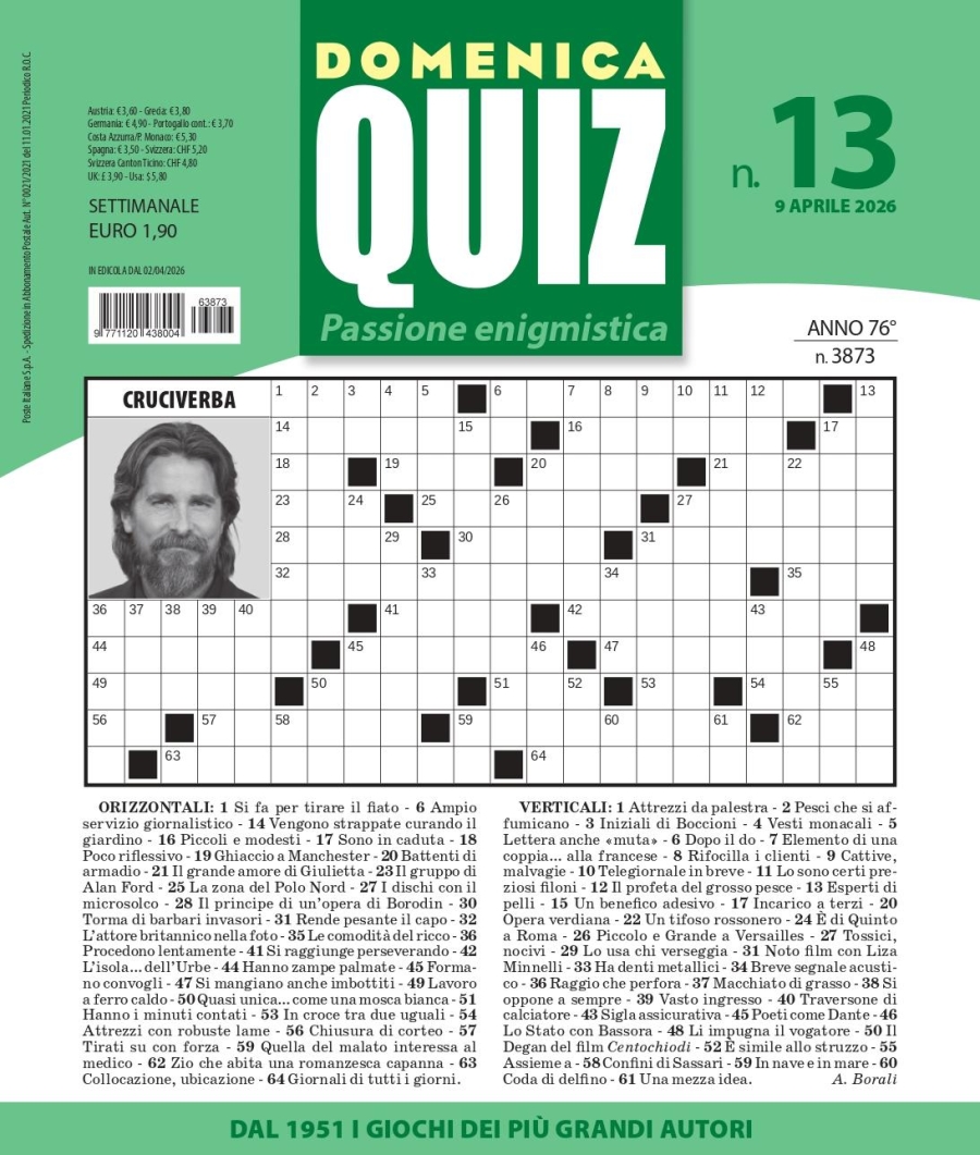 Copertina Domenica Quiz n.3873