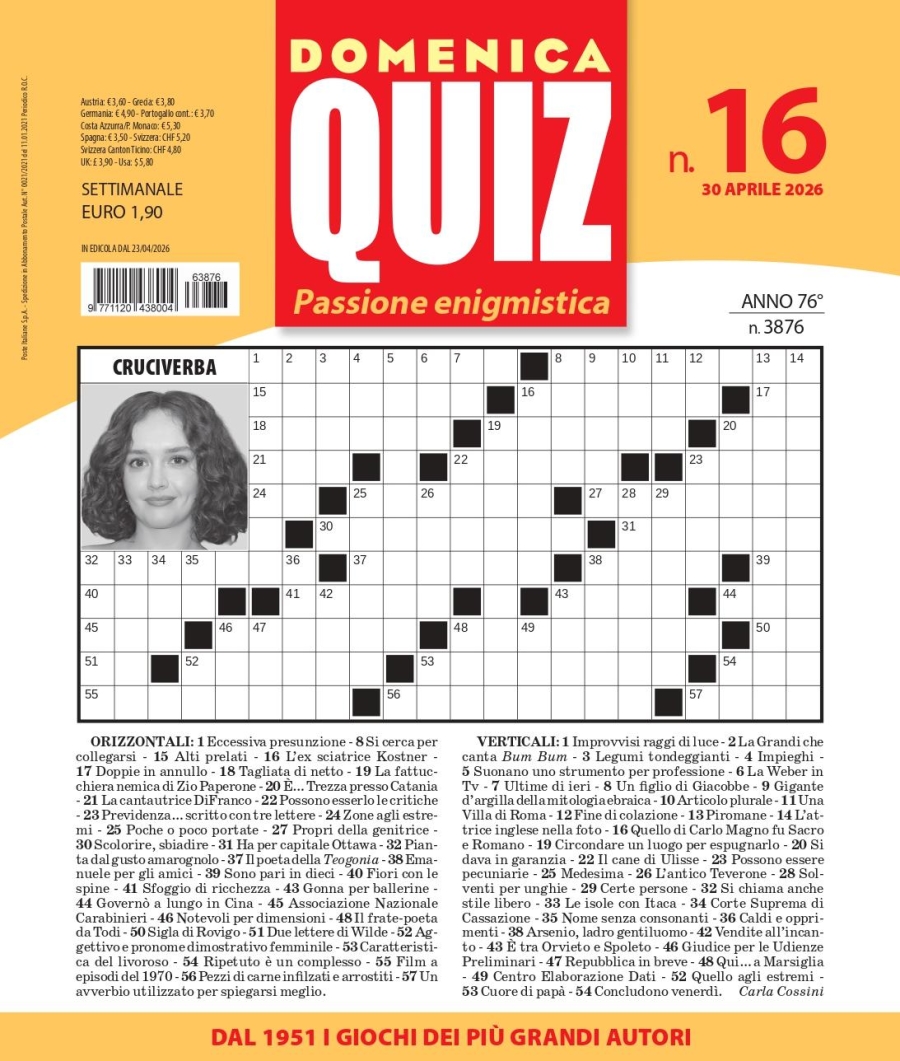 Copertina Domenica Quiz n.3876