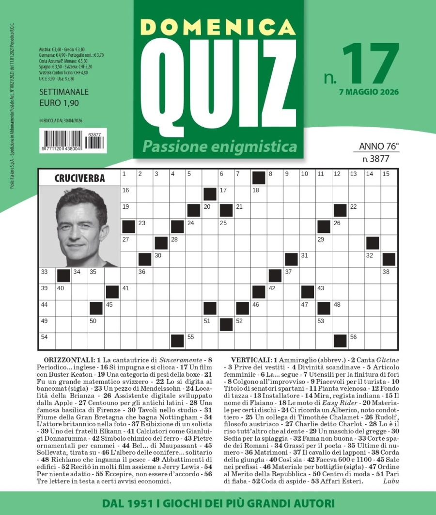 Copertina Domenica Quiz n.3877