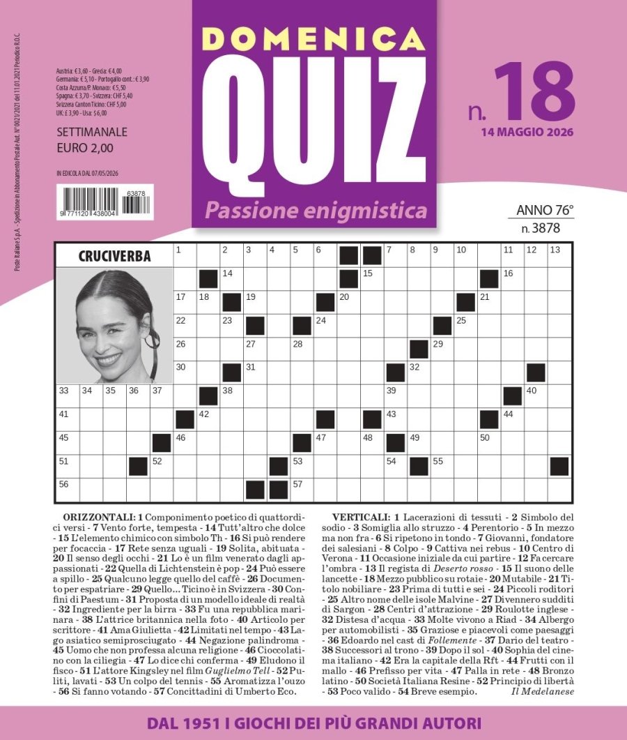 Copertina Domenica Quiz n.3878