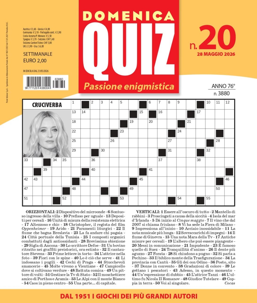 Copertina Domenica Quiz n.3880