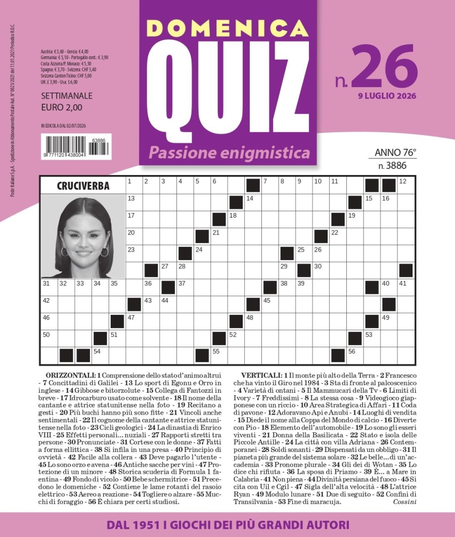 Copertina Domenica Quiz n.3886