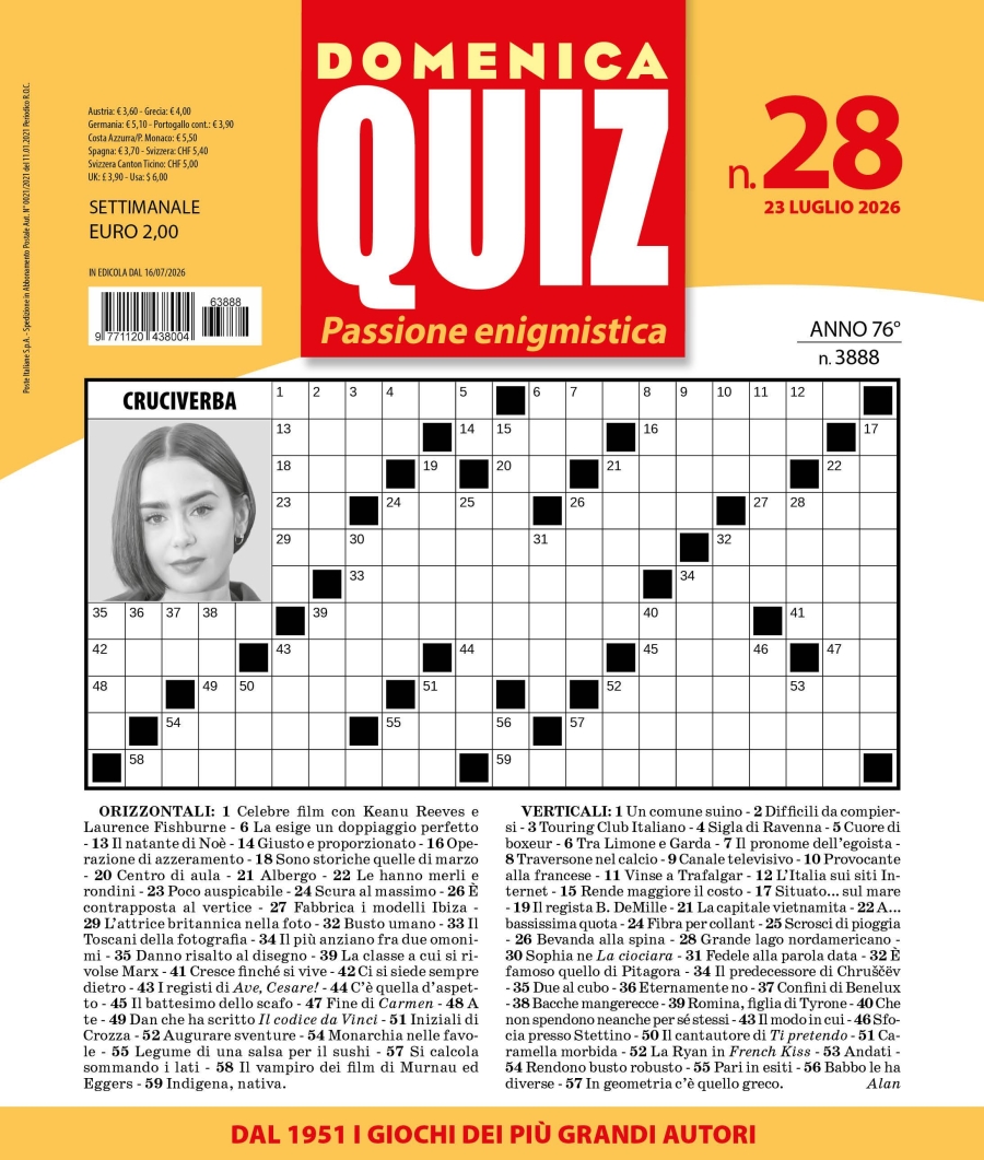 Copertina Domenica Quiz n.3888