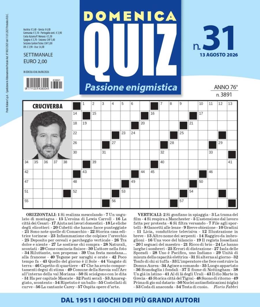 Copertina Domenica Quiz n.3891