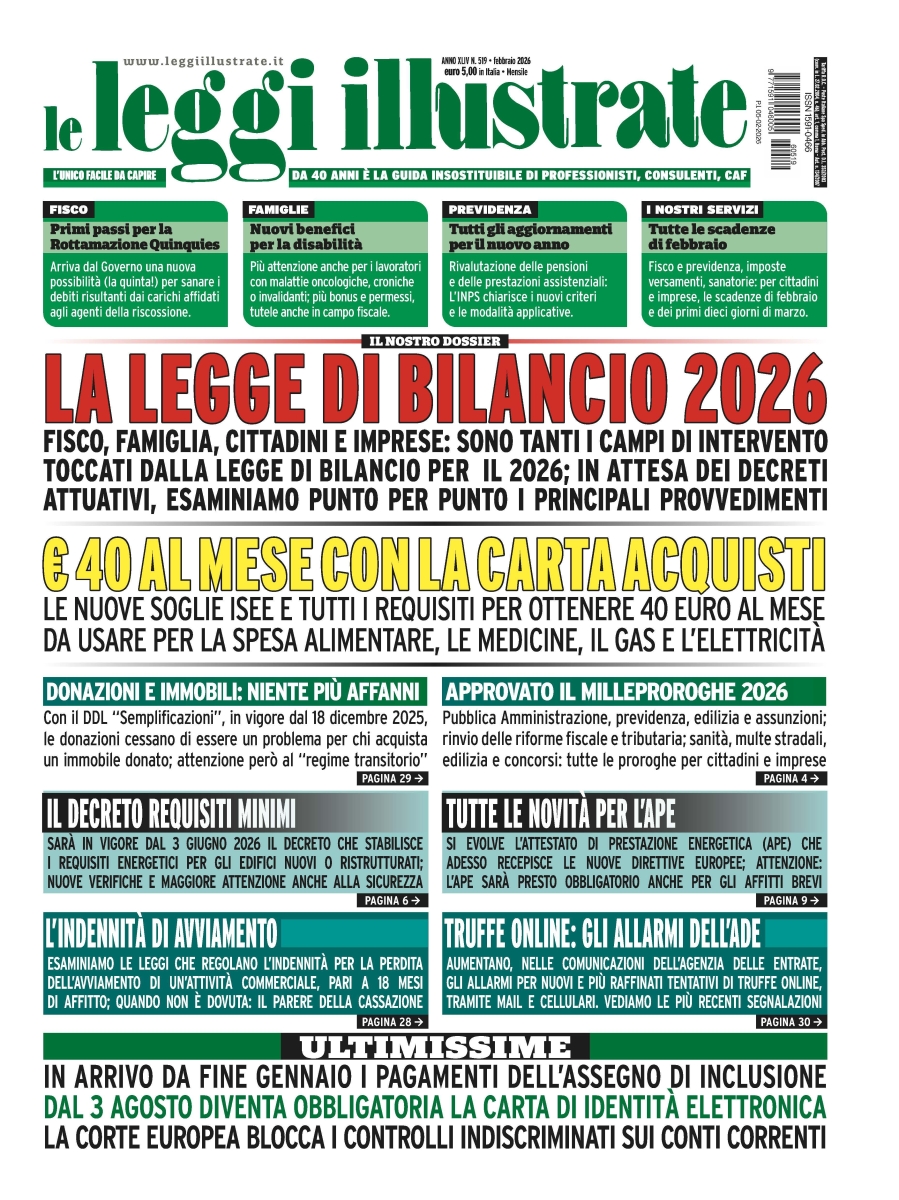 Copertina Leggi Illustrate n.519