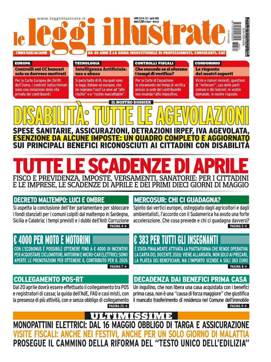 Copertina Leggi Illustrate n.521