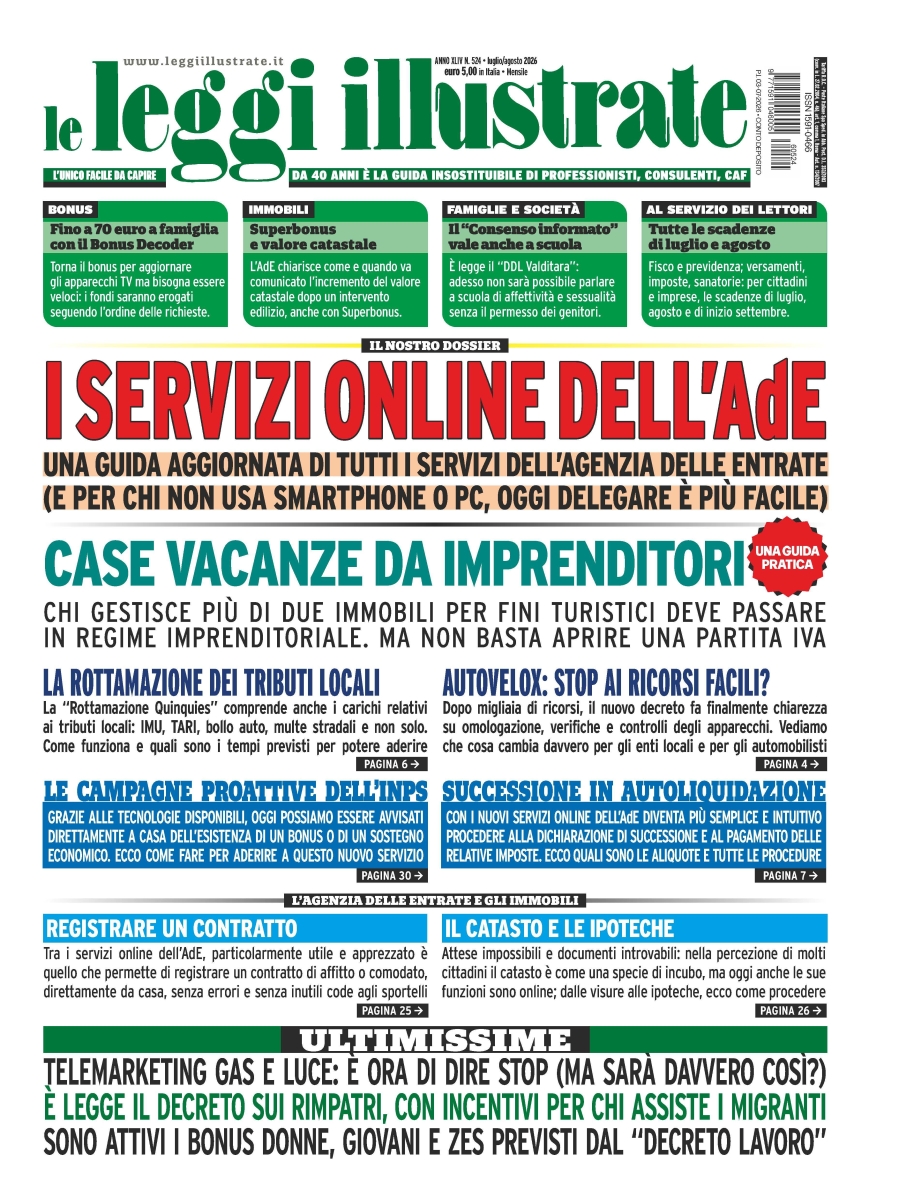 Copertina Leggi Illustrate n.524