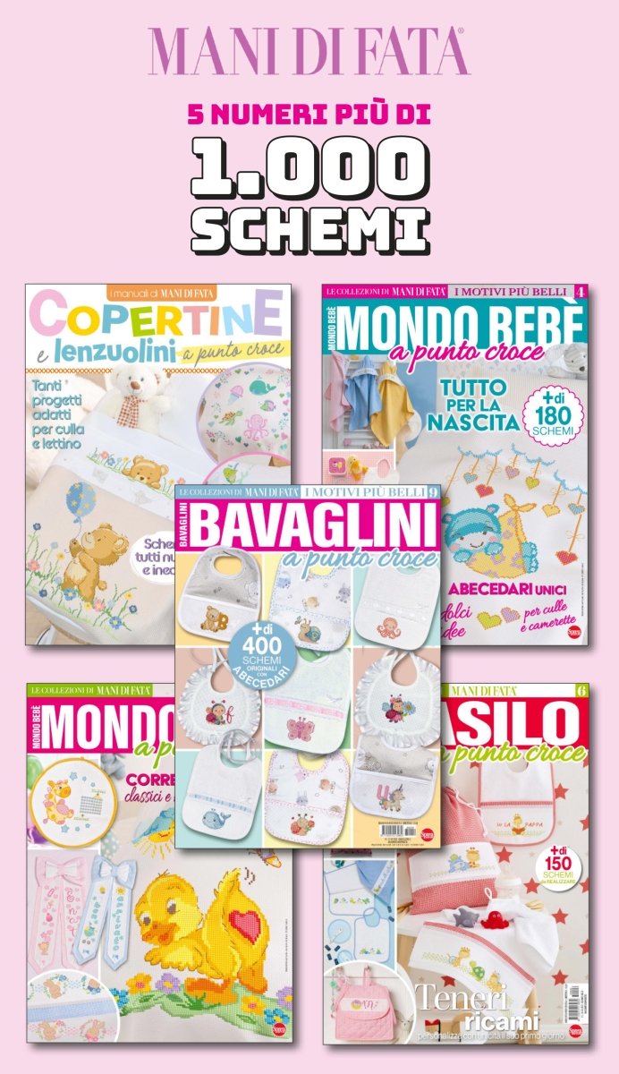 Copertina Mani di Fata Punto Croce Bebe Raccolta Pdf (digitale) n.1